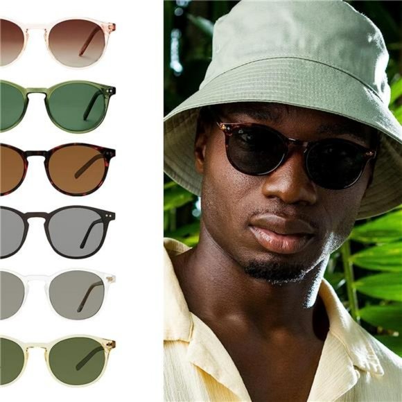 Classic Round Sunglasses – Polarized Lenses, UV Protection – For Men & Women